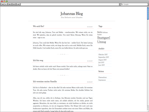 Johannes Blog für Alpha 07